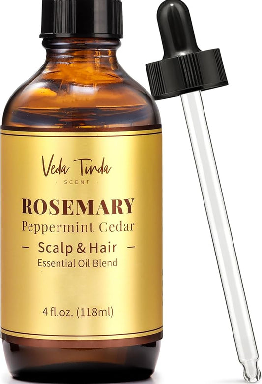 Rosemary Oil for Hair Growth, Natural Rosemary Essential Oil for Scalp Nourishing & Hair Strengthening, 4 Ounce