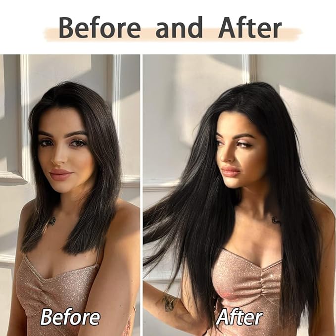 Natural Black Clip in Extensions Straight 22" Long Synthetic Thick Clips on Hair Piece for Women 5PCS Black Curly Wavy 18" Cheap Brown Red White Soft Full Head Weddings Party Daily Use 5 Oz