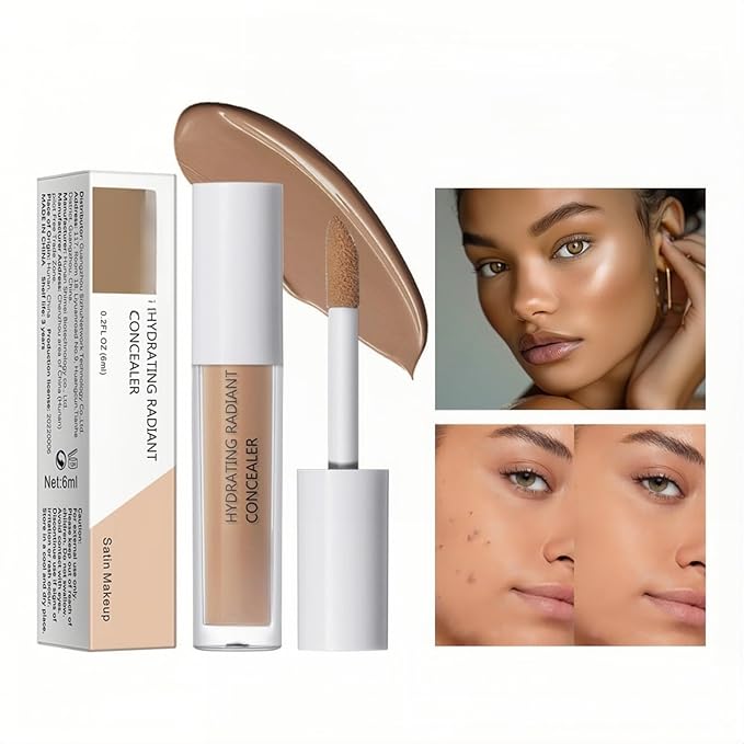 Full Coverage Concealer 6 Colors Lightweight Liquid Contour Waterproof Color Corrector Liquid Matte Concealer (Color 06)