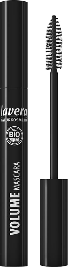 lavera Volume Mascara - Black - Voluminous Mascara with Shea Butter & Sunflower Oil for Lang Lasting Results - Eye Make Up - PETA Certified - Vegan - Made in Germany - Black - 0.3 Fl Oz
