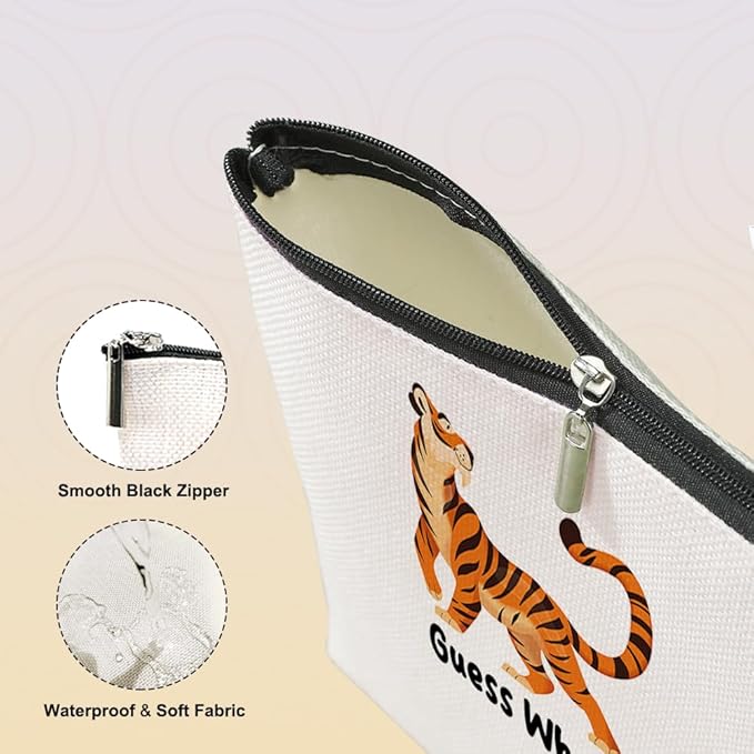 VICBOU Funny Tigers Makeup Bag Tiger Gifts for Women Tiger Supplies Accessories Cute Cosmetic Bag for Girls Daughter Jungle Animal Lovers Sister Best Friends Christmas Mothers Day Birthday Gifts