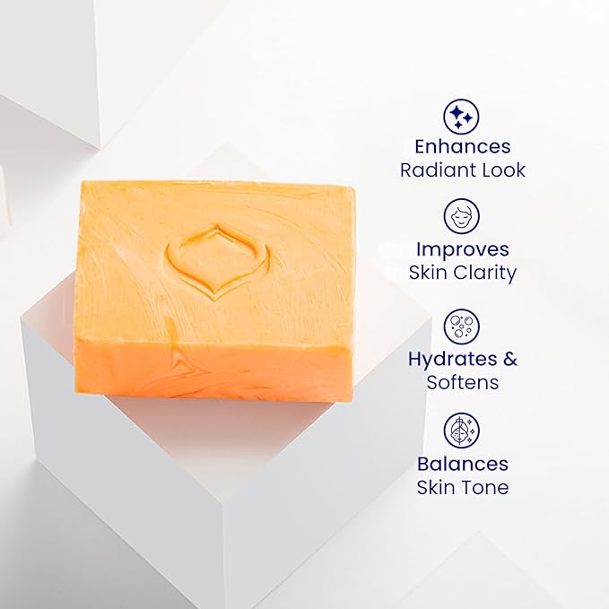 Relumins Triple Glow Bar Soap – Professional Spa Formula – Deep-Cleansing Plant-Based Skincare Bar with Gentle Exfoliation and Skin-Smoothing Benefits – Rich Lather for Daily Use – 135g with Net