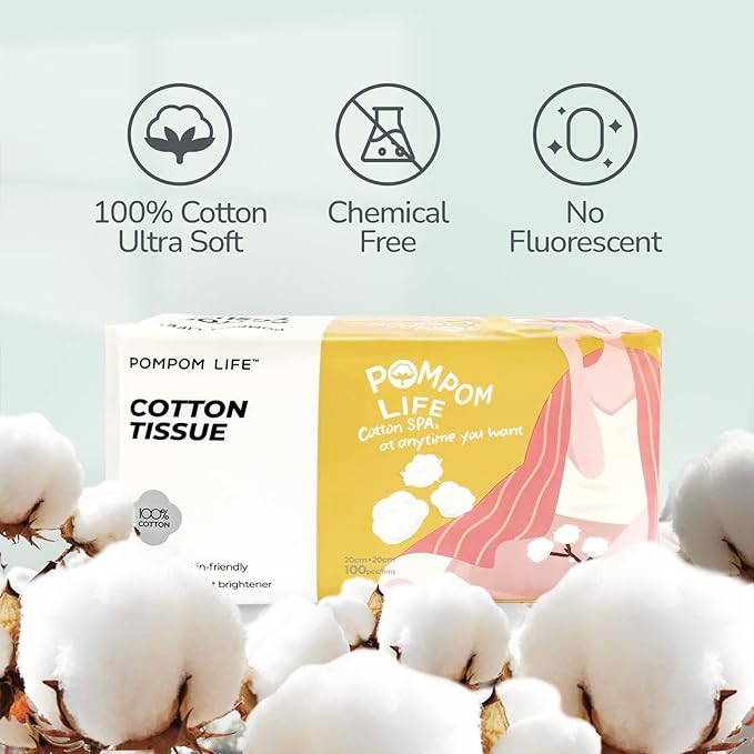 Disposable Face Towel 200 Cont, 7.9"X7.9"Clean Face Towelettes for Washing Face, 100% Cotton Soft Dry Wipe, Biodegradable Face Towels & Facial Tissuel Travel Size for Cleaning,Makeup Removal