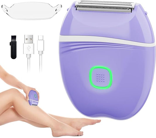 Women Electric Shaver, Wet and Dry Bikini Trimmer for Women, Rechargeable Electric Razor for Legs, Face, Arm, Underarm, Bikini Area
