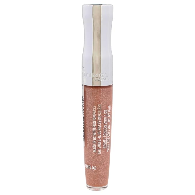 Rimmel Stay Glossy Lip Gloss - Non-Sticky and Lightweight Formula for Lip Color and Shine - 710 Honey, Honey, .18oz
