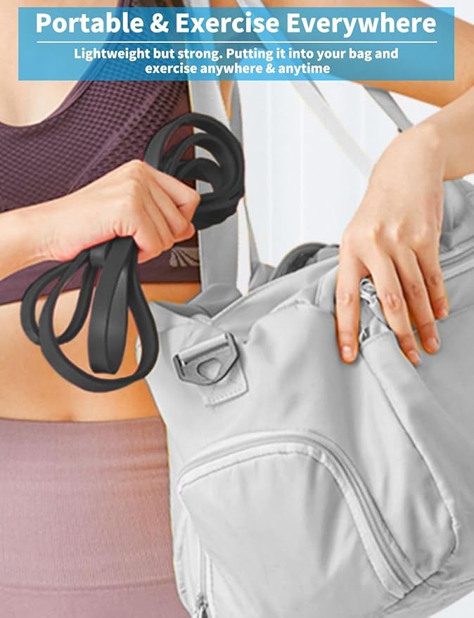 Premium Resistance Bands Set of 5, Exercise Bands, Workout Bands Set for Working Out with Handles for Men Women- Includes 2 Handles,2 Hooks,Storage Bags