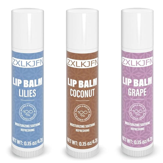 Organic Lip Balm Set - 3 Non-GMO
