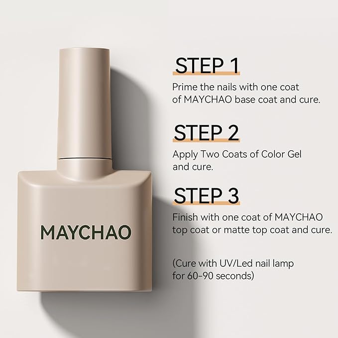 MAYCHAO 15ML Jelly Nude Gel Nail Polish 1Pc Transparent Cream Apricot Gel Polish Soak Off UV LED Translucent Nail Varnish Neutral Color for Nail Art Starter Manicure Salon DIY at Home, 0.5 OZ