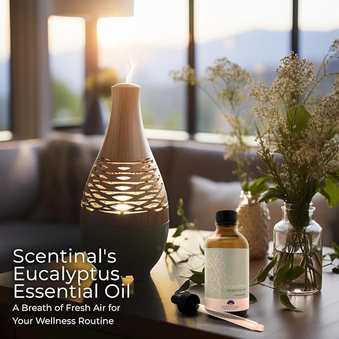 Scentinal Premium Essential Oil - 100% Pure, Natural & Authentic - Extra Large 4oz Bottle (120ml) with Eyedropper - Refreshing Aromatherapy Experience (4 oz / 120ml, Variety Pack)