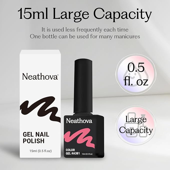 15ML Gel Nail Polish Pure Sheer Same Color Same Bottle Soak Off Gel Polish Art Manicure Salon DIY at Home for Women (Milky White) 1PCS