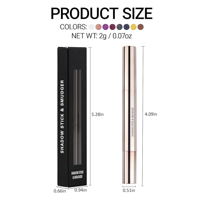 Erinde Waterproof Cream Eyeshadow Stick, Champagne Gold Shimmer Eye Shadow Sticks, Cream to Powder Eyeshadow Crayon, Buildable & Blendable Long-Lasting Eye Shadow Stick, Vegan & Cruelty-Free, C03