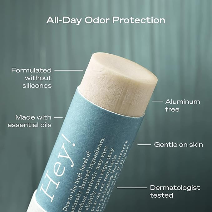 Hey Humans Deodorant, Aluminum Free Deodorant for Women and Men, Contains Naturally Derived Ingredients, All Day Odor Control, Refreshing Essential Oils, Earth Friendly Package, Coconut Mint