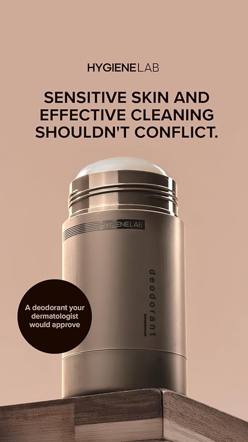 HygieneLab Fragrance-Free & Unscented Deodorant for Men – EWG Verified, Aluminum-Free, Non-Toxic Odor Protection for Sensitive Skin, Unscented