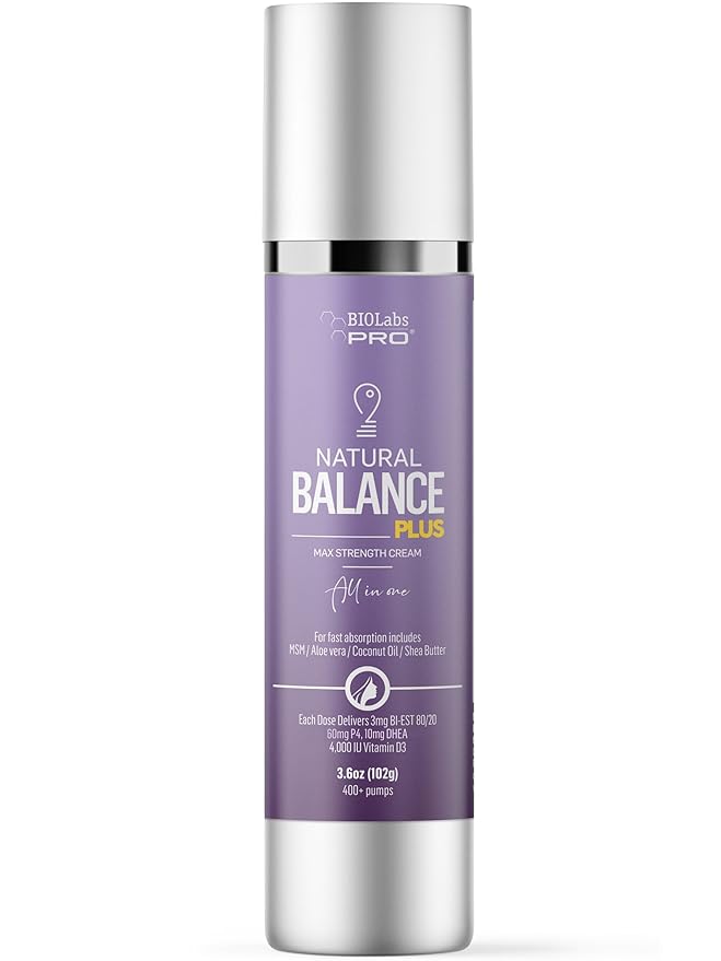 BIOLABS PRO Bioidentical Combination Cream - Maximum Strength Blend - Luxury Bottle, Precision Pump - 3.6oz