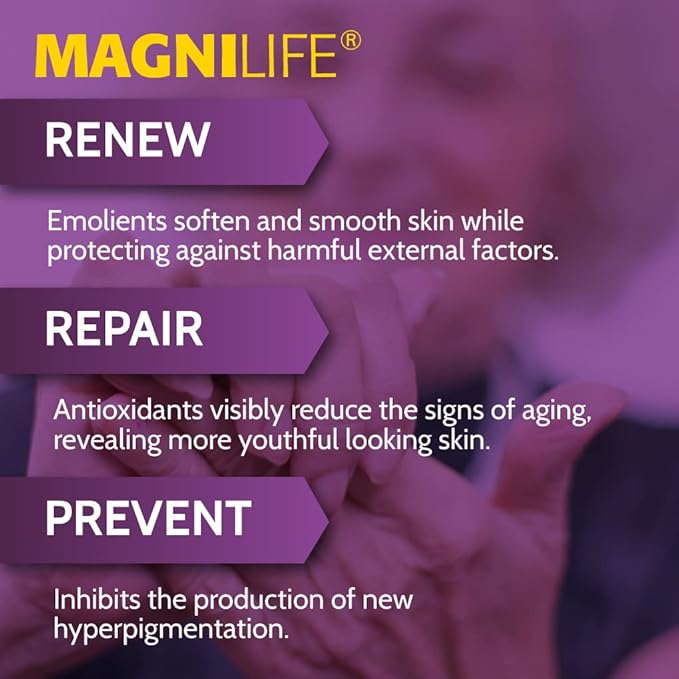 MagniLife Dark Spot Care, 2 oz, No Bleach Formula for Pigmentation, Liver Spots, Scars, Discoloration & Uneven Skin Tone, With Bearberry & Licorice Root Extract, For Face, Chest, Hands and Body