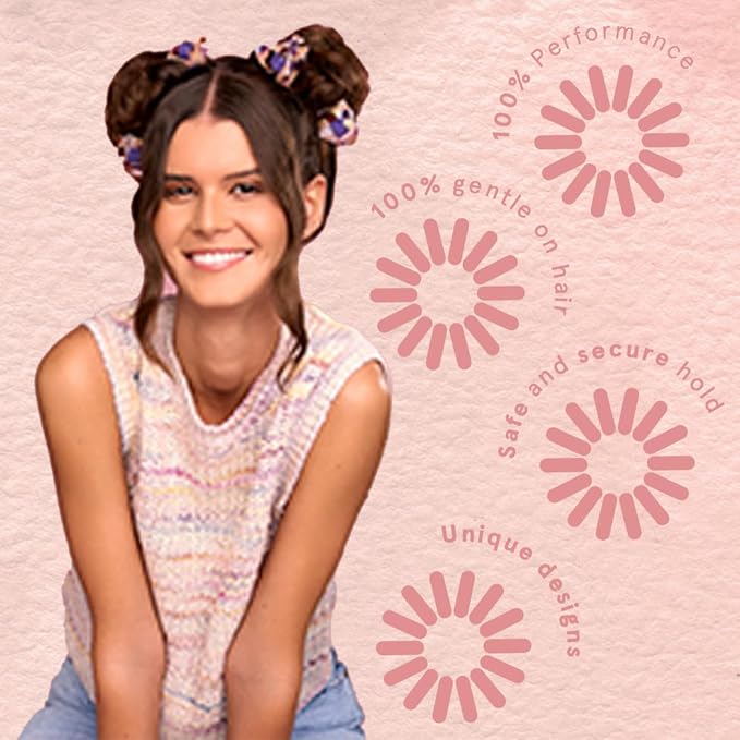 invisibobble CLIPSTAR My Rainboo Medium Claw Clip - Trendy Claw Clips For All Hair Types - Stylish Updo Accessories for Day to Night - Strong Hold All Day Long - Firm Hold and Elegant Design - 2 pc