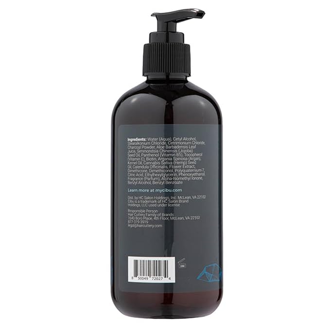 CIBU for Men Charcoal Conditioner 12oz - Hydrating, Volumizing, Lightweight Hair Conditioner for Men - Cleansing Conditioner for Healthy Hair and Scalp