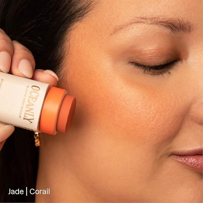 ATTITUDE Oceanly Lightweight Blush Stick, Titanium Dioxide-Free, EWG