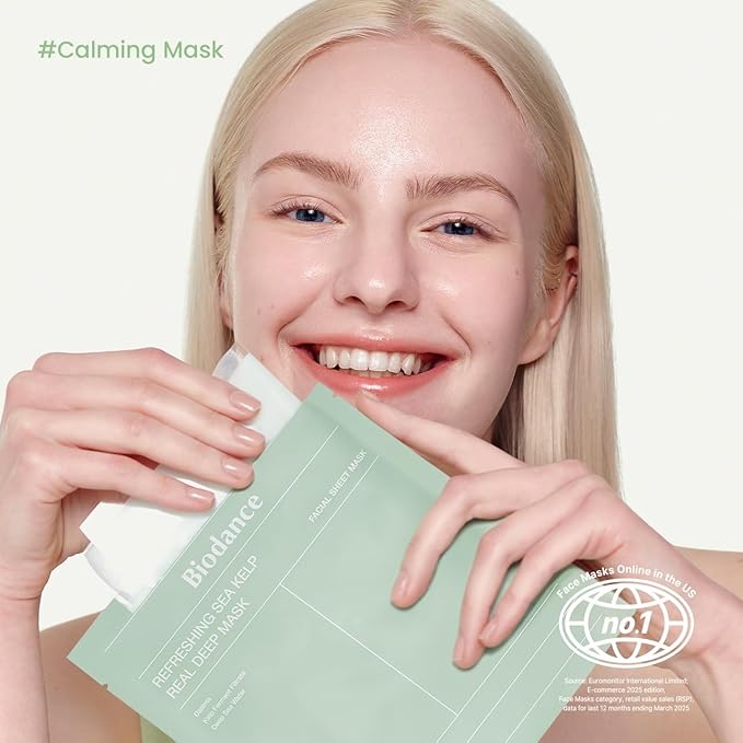 BIODANCE Clear Glow Mask Duo: Bio Collagen & Sea Kelp Real Deep Mask, Gel Face Mask Set for Glass Skin, Pluming, Calming, Korean Skincare Set, Korean Skin Care, Gifts for women, Skin Care Set
