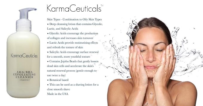 KarmaCeuticles AHA BHA Exfoliating Cleanser, 5 oz