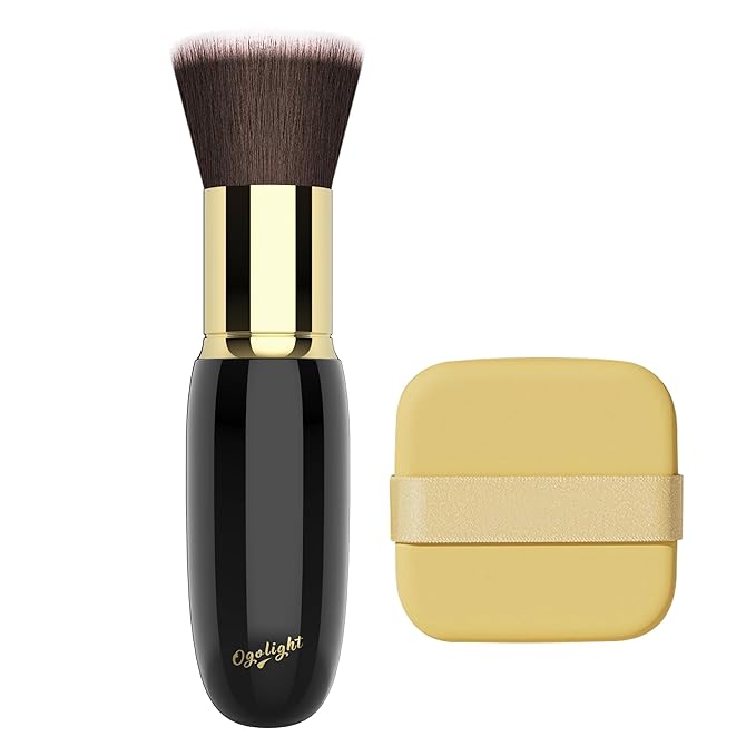 Professional Flat Top Foundation Brush - Streak-Free Buffing Brush for Liquid & Cream, Ultra-Dense Synthetic Bristles, Quick Blending Non-Absorbent Makeup Tool
