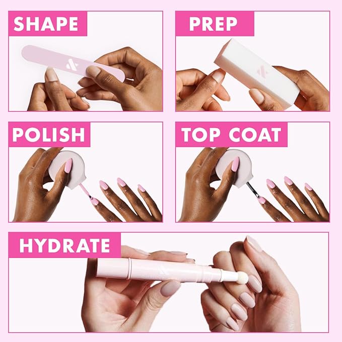 Olive & June Long Lasting Nail Polish | Plump Gel-Like Finish No Lamp Needed | Lasts up to 10 days | Salon-Quality Color at Home | 15-Free Vegan Cruelty-Free Chip-Resistant Shine |Shacket Rose Neutral