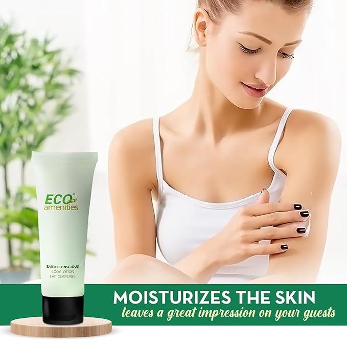 ECO amenities Travel Lotion Bulk - 200-Pack - 1 fl oz (30 ml) Tubes - Hydrating Green Tea Scented Body & Hand Lotion - Travel Toiletries