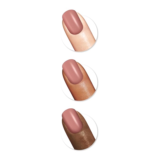 Sally Hansen Miracle Gel Salon Quality Nail Polish | Gel-Like Formula, Two-Step System, No UV Light Needed, Long Lasting | Opaque, Creme | 240 Wild & Free | Dusty Plum Pink Nail Polish