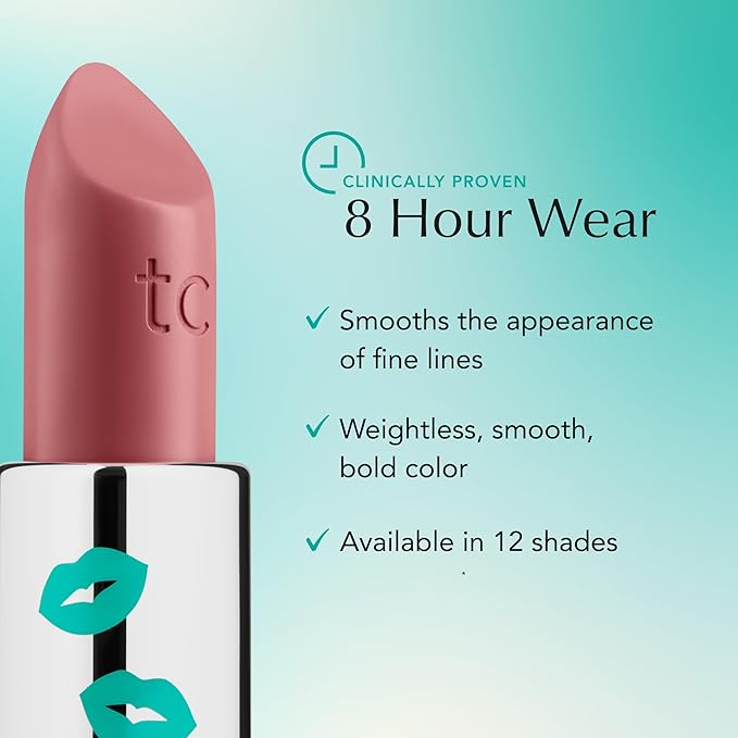 Thrive Causemetics Impact-FULL Smoothing Lipstick, Moisturizing Lip Makeup Essential with Vitamin E, Lightweight Creamy Lipstick for Women, Long Lasting, Vegan, Shade Kris (Neutral Cocoa)