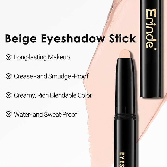 Erinde Grey Smoke Matte Eye Makeup Gift Set, Eyeshadow Palette, Eyeshadow Stick & Eyeliner Gel Makeup Kit with Brush, Waterproof, long-lasting, Natural Nude Eye Enhancing Kit