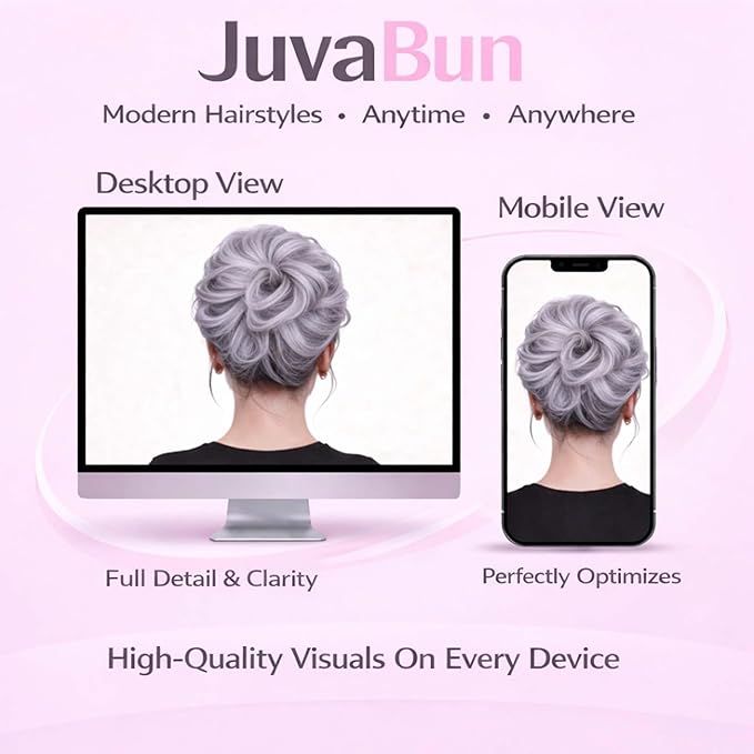 Juvabun Messy Bun 2.0 Light Gray Messy Bun Hair Extension Soft Lightweight Hair Bun Scrunchie for Women Everyday Wear