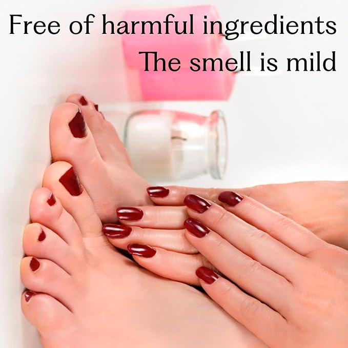 15ML Gel Nail Polish Pure Sheer Same Color Same Bottle Soak Off Gel Polish Art Manicure Salon DIY at Home for Women (Cherry Wine) 1PCS