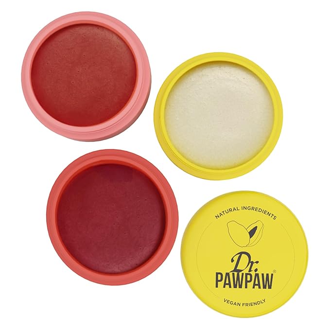 Dr. PawPaw Scrub and Nourish - Rosy Tinted - Lip Scrub and Natural Lip Balm Duo - Gluten Free Care to Exfoliate, Moisturize and Nourish - 0.8 oz