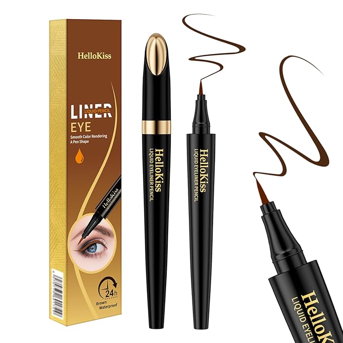 QIC Liquid Eyeliner,Waterproof Liquid Eye Liner, Long-Wearing,Smudge-Proof， Ultra-Smooth, Eyeliner Pen, Vegan Formula,Ultra-Fine Nib
