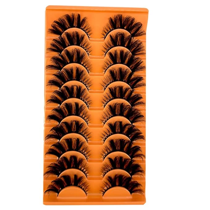 HBZGTLAD Soft Mink Eyelashes 3D Curl Winged End Eye Elongated Fake Lashes Thick Handmade Natural False Eyelash Messy Cross Lash Wholesale (ZT-2)