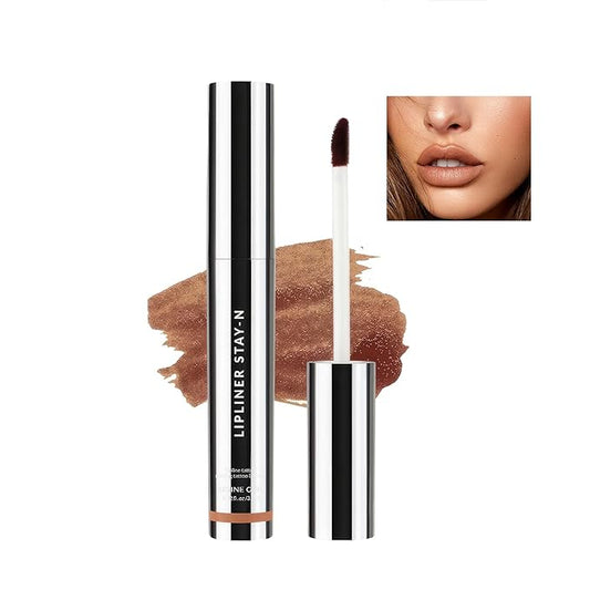 Peel Off Lip Liner Stain – Velvet Lip Glkoss Long-Lasting, Moisturizing & Non-Sticky Matte Lip Lacquer, Pigmented, Smudge-Proof Liquid Lipgloss (cinnamon)