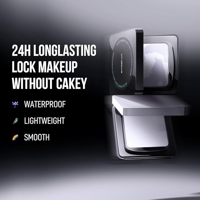 CARSLAN Waterproof Face Pressed Powder Compact, 24H Longlasting Oil Control Pressed Setting Powder Talc-Free Makeup, Shine Free, Poreless, Smooth, 04 Pink for dry&com skin (0.28Oz)