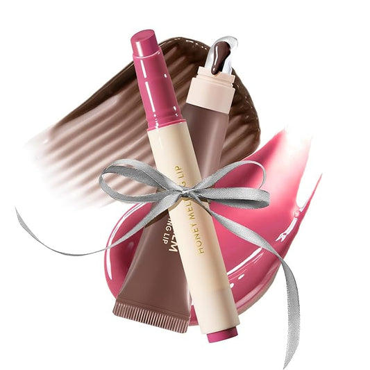 Nature Republic Honey Melting Lip & Butter Balm (DARK CHERRY CHOUX & DIRTY ESPRESSO) Set - Moisturizing Tinted Lip Balm, Peptides, Sheer & Glossy