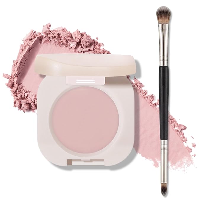 Pink Eyeshadow,Lightweight Nude Eyeshadow,Blendable Formula Eye Shadow for Older Women,Ultra-fine Smooth Powder,Daily Matte Eyes Makeup (02 Half Pink)