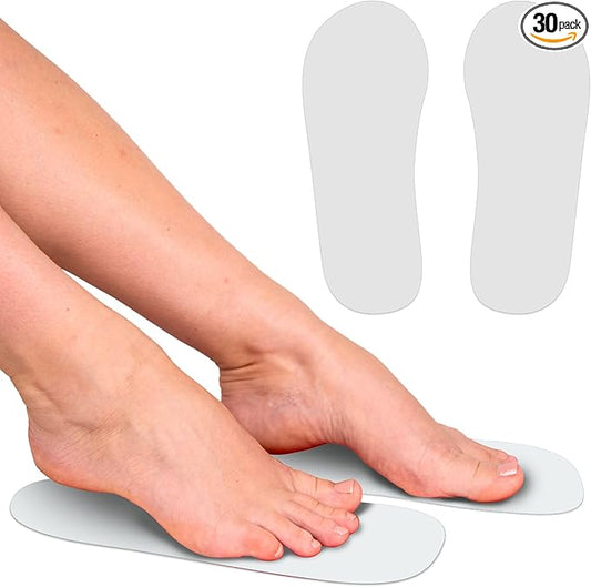 Professional 30Pairs Spray Tan Feet Pads - Disposable Foam Feet Protectors for Tanning Hygienic & Comfortable Feet for Spray Tanning - Spray Tan Foot Covers for Tanning Tent (White)