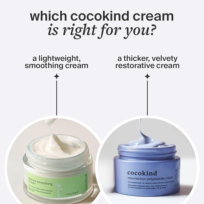 Cocokind Resurrection Polypeptide Cream, Hydrating Face Moisturizer with Peptides and Squalane, Anti Aging Skin Barrier Repair Cream for Dry Skin