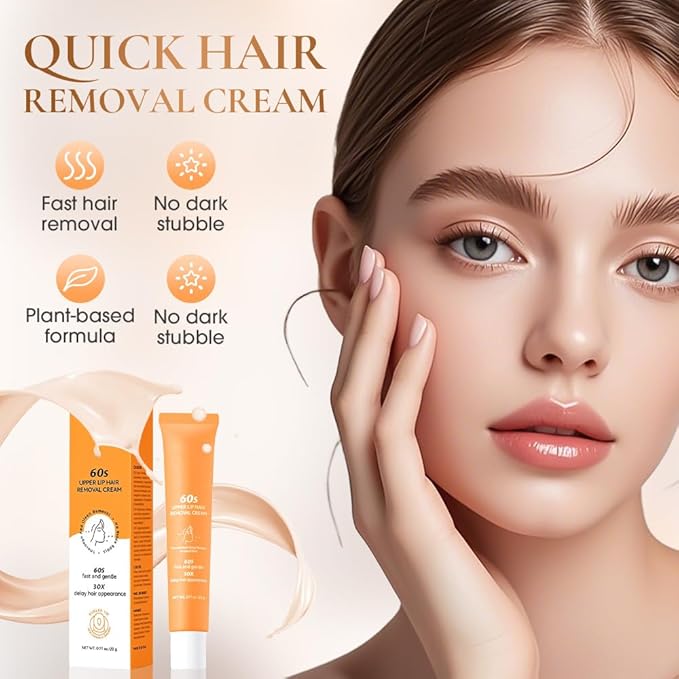 Hair Removal Cream for Women,2025 New Gentle Facial Hair Removal Cream With Scraper, Painless Hairs Removers for Body Face Lips (3)