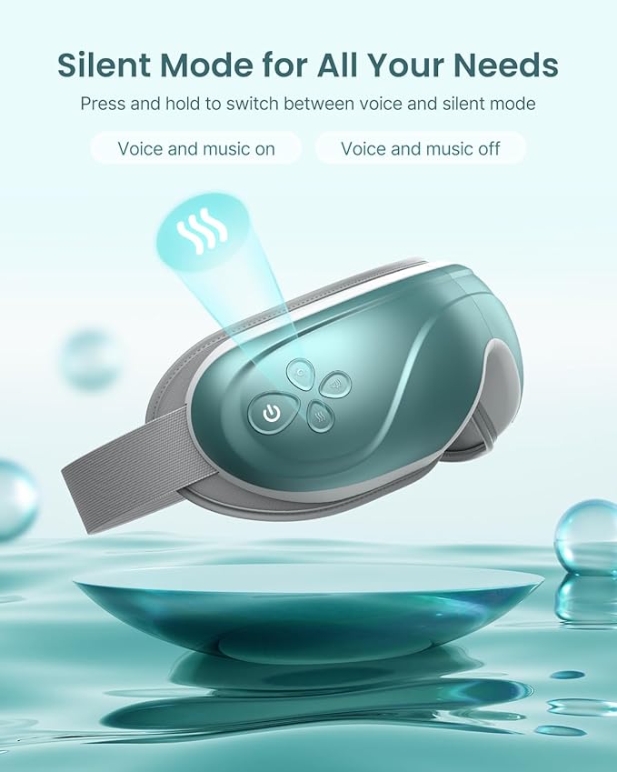 RENPHO Eye Massager with Heat, Valentines Day Gifts Birthday Gifts for Mom Dad Women Men Face Massager, Heated Sleep Mask for Dry Eyes Eyeris 2