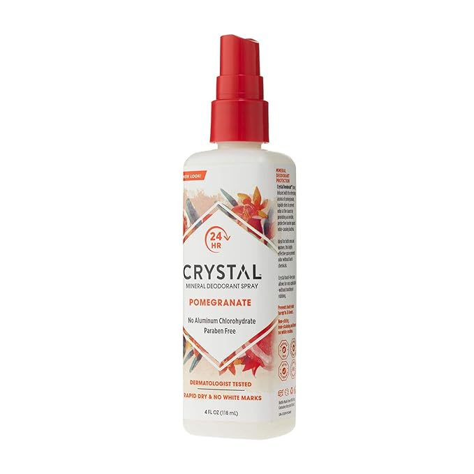 Crystal Mineral Deodorant Spray, Pomegranate, 4.0 oz (Pack of 12)