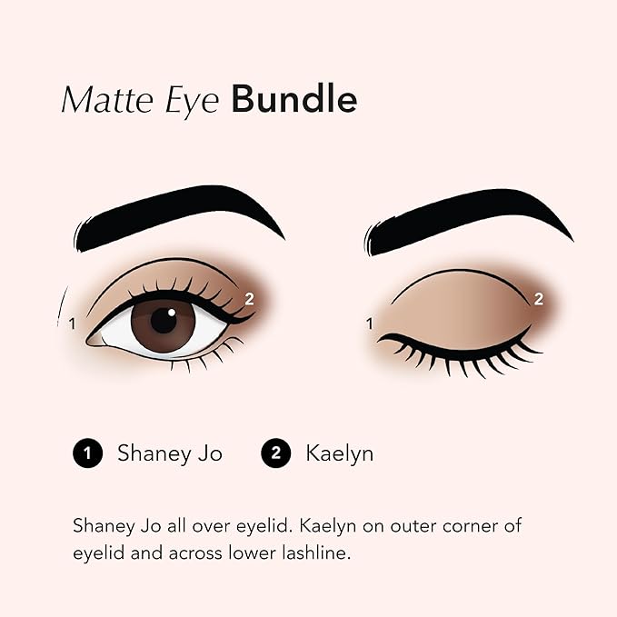 Thrive Causemetics Brilliant Eye Brightener Matte Classic Eyeshadow Stick Bundle, 3 Shades, Waterproof & Crease Proof Cream to Powder Long Lasting Formula, 3 Shadow Sticks & Confetti Makeup Bag