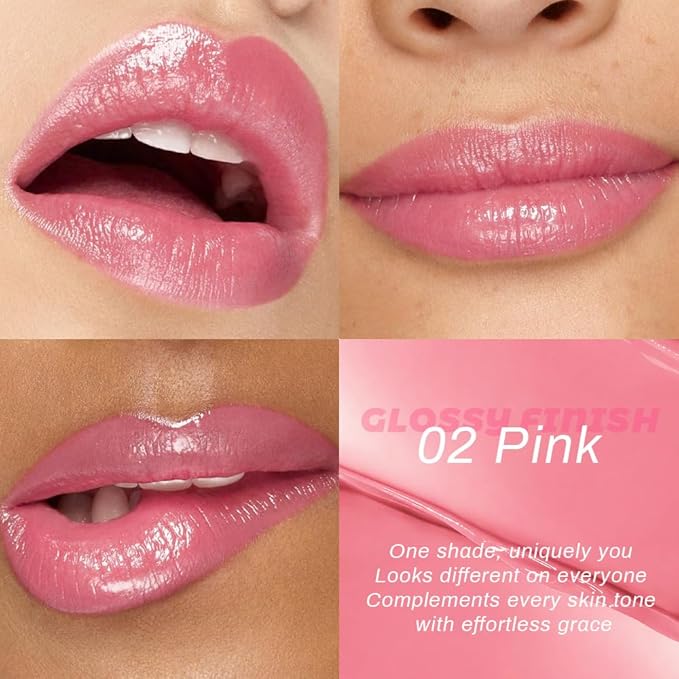 HHLTOH Honey Lipstick Tinted Lip Balm - Shine Moisturizing Lipstick for Women, Natural Nourishing Hydrating Lip Gloss Stain for Dry Lips, Tint Sheer Lightweight Makeup, Vegan - 2Pc Dusty Pink & Pink