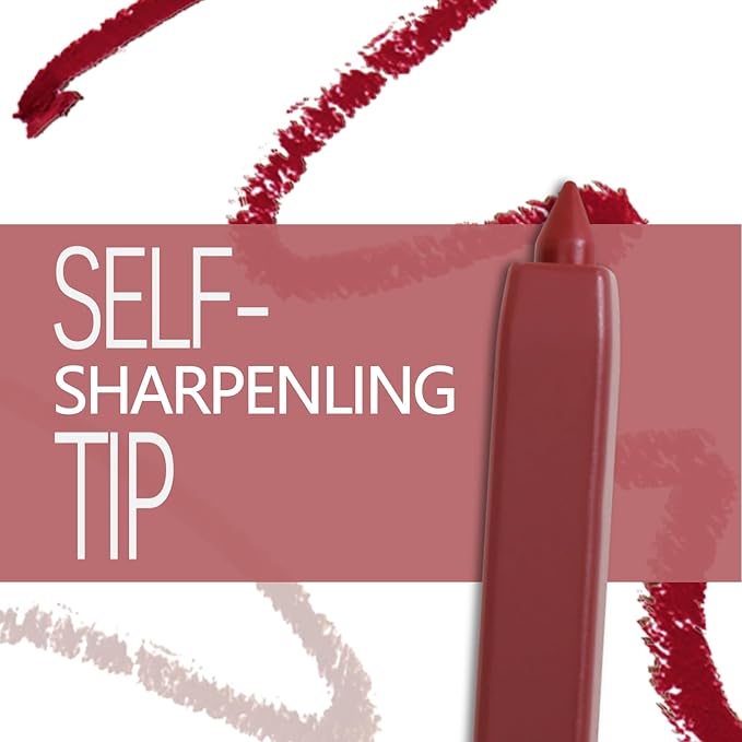 Matte Lip Liner Pencil,Highly Pigmented Retractable Lip Crayon,All Pencil,Highly