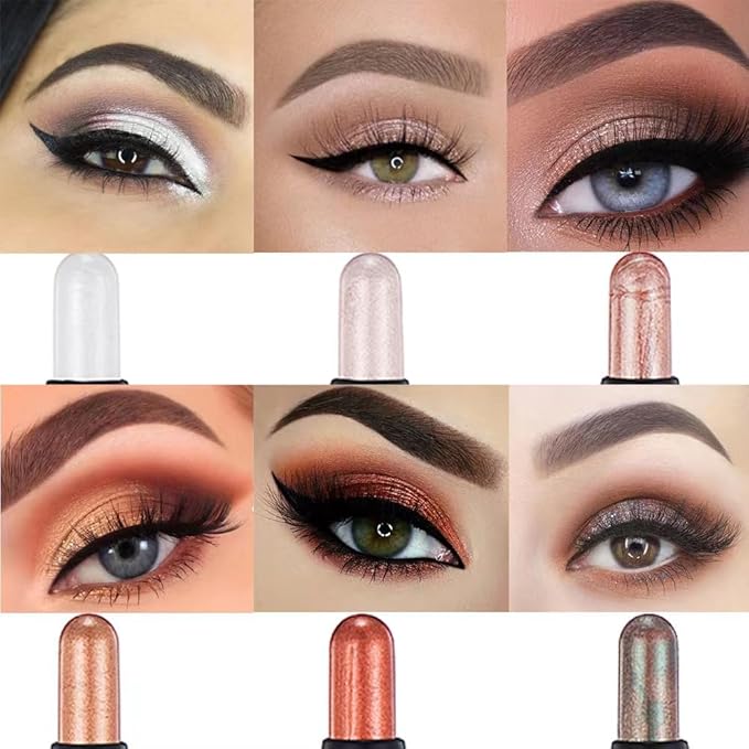 Generic ENGBO Double-Sided Eyeshadow Pencil, Matte & Pearl Shades, Long-Lasting Color (6), 1.21 Ounce (Pack of 1)