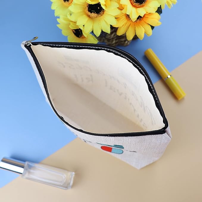 Pharmacy Technician Gifts Makeup Bag for Women Pharmacist Cosmetic Bags Case Pharmacy Tech Toiletry Bag Graduation Birthday Gift for Nurse Nursing Pharmacist Pharmacy Student RX Pharmacist Gift