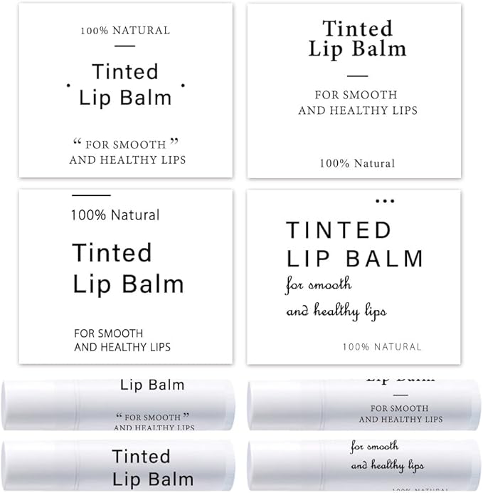 OLYCRAFT 100Pcs Self-Adhesive Lip Balm Tag Wrapping